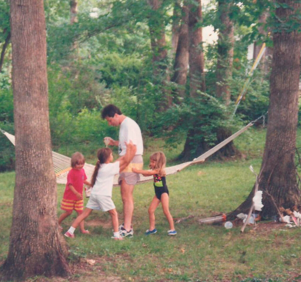 Tom and the girls: Lauren Borduin, Molly Trull, Tom DiLorenzo, Hannah Sher